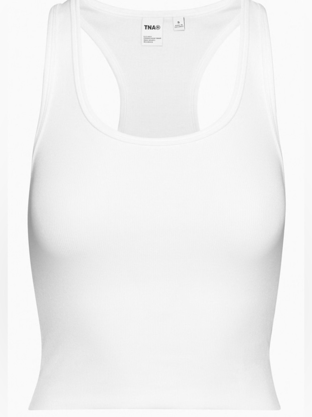 TNA Aritiza RIBBED WHITE RACER TANK
